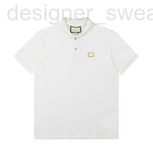 Polo's ontwerper voor heren correct geverifieerd 2023 Lente en zomer Nieuwe klassieke letter Gold Thread Borduurwerkbedrijf Polo korte mouw T-shirt Kneu