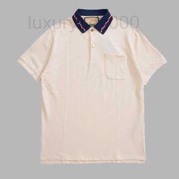 Polo's ontwerper Paris Polo Shirt T-shirt voor heren Polo Shirt Men Casual Loose Type G Kraagschroeven met korte mouwen Rattan XPow