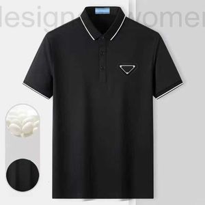 Herenpolo's Designer poloshirt heren luxe klassieke polokraag effen katoen korte mouw T-shirt casual ademend losse top kleding 0YK0