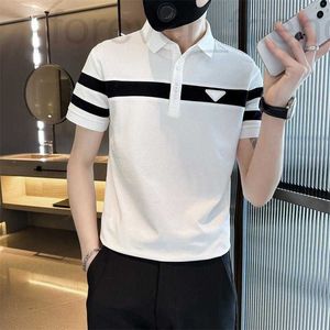 Men's Polos Designer REPÉNISSE 2024 T-shirt T-shirt Triangle Pattern à manches courtes avec collier T0231-P50 S4GI