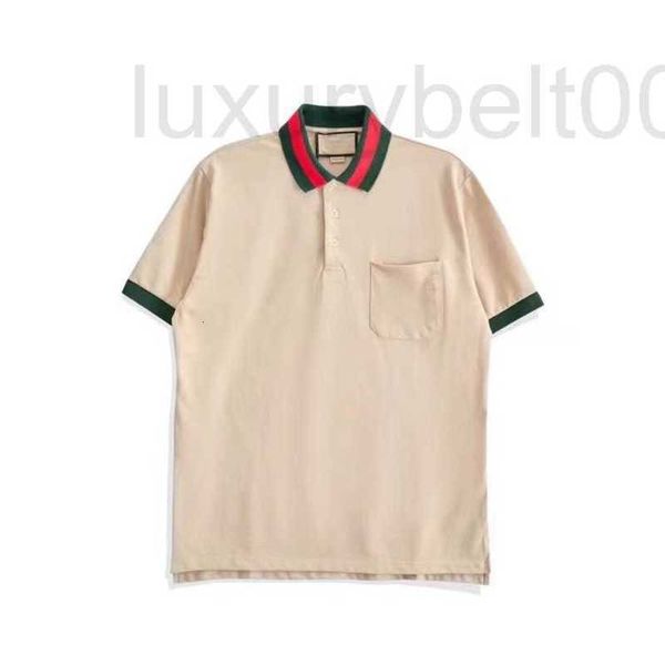 Polos homme créateur col ruban polo en coton double G brodé chemise manches courtes t-shirt pour homme à Paris 4P87
