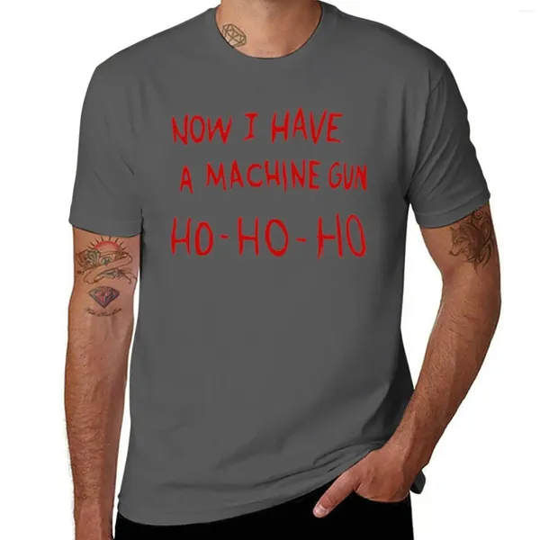 Polos para hombre Die Hard Now I Have A Machine Gun, camiseta con estampado de animales, camisetas gráficas para niños, camisas blancas para hombre