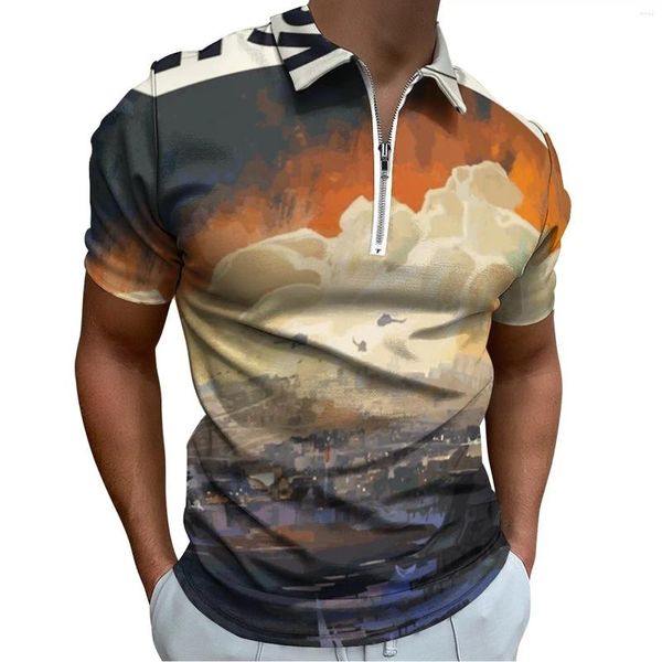 Polos pour hommes Disco Elysium Polos décontractés compétence Fanart jeu vidéo T-Shirts chemise à manches courtes Style de rue vêtements surdimensionnés