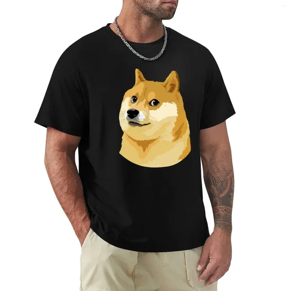 Polos pour hommes Doge Coin T-shirt Chemise à imprimé animal pour garçons A Boy Sweat-shirts Slim Fit T Hommes