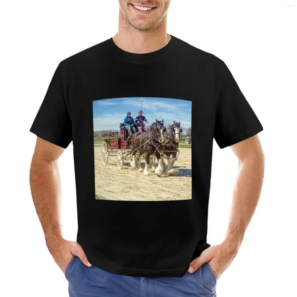 Polos pour hommes clinique de conduite de chevaux de trait-Kentucky Park T-Shirt T-shirts homme Vintage T-Shirt chemises T-Shirts graphiques coton