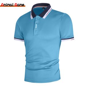 Polos pour hommes Drop Polo Shirt Hommes Solide Casual Coton Polo Girafe Hommes Slim Fit Broderie À Manches Courtes Polo Hommes 8 Couleurs 230617