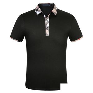 Polos pour hommes Dropship Fashion Designer Mens S Shirts Hommes T-shirt à manches courtes Original Single Lapel Shirt Veste Sportswear Jogging Su Dhhan