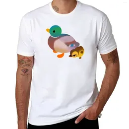 Heren PoloS Duck and Duckling - Dark T -Shirt Vintage Kleding Korte mouw T -shirt Black T -shirts voor mannen