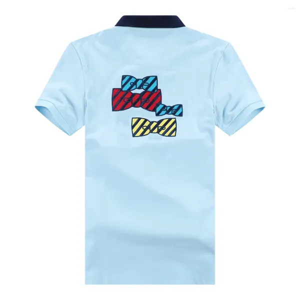 Polos para hombre EP LOGO Bonito polo Camisa Manga corta Verano Casual Moda Negocios Estilo FRANCIA Tamaño grande Francés Azul Gris Blanco Azul marino