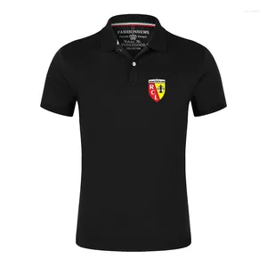 Heren Polo Euro Club Rc Lens 2024 Zomer Katoen Hoge Kwaliteit Shirts Mannen Sport Effen Kleur Korte Mouw Mode kleding