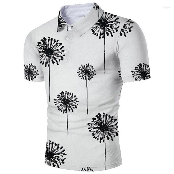 Polos para hombre Ropa de estilo europeo Polo Camisa Impresión digital 3D Solapa Camiseta de manga corta Camisetas casuales frescas para hombres