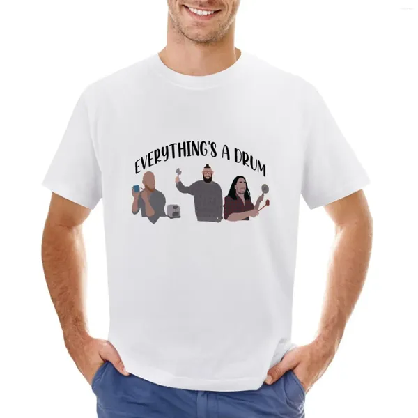 Polos pour hommes Everything_s A Drum T-shirt Garçons Imprimé animal Chemises unies T-shirts graphiques Vêtements