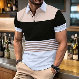 Herenpolo's vrijgesteld van verzendkosten Hoogwaardige Verkoop heren Summer Shirt Color Polo Shirt Korte Slve Button-Down T-shirt Y240510MHAN