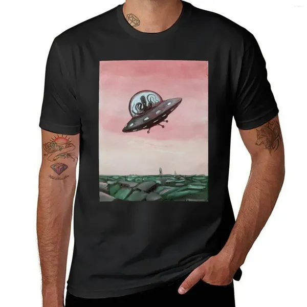 Visite extraterrestre des polos pour hommes 2 t-shirts noirs vêtements esthétiques animaux prinfor garçons t-shirts ajustés pour hommes