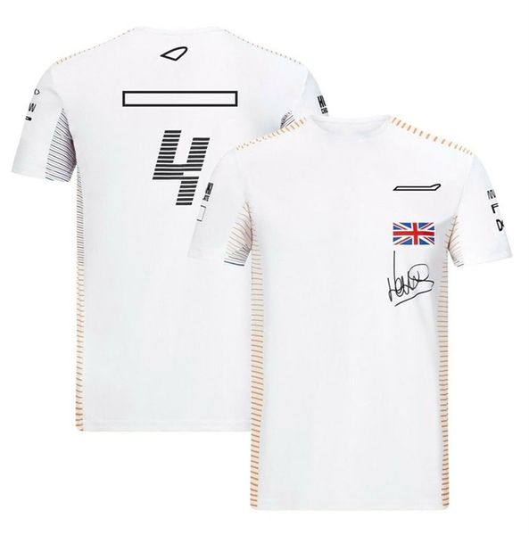 Polos pour hommes Pilote F1 T-shirt Uniforme de l'équipe pour hommes Vêtements de fan à manches courtes Sports décontractés Costume de course à col rond peut être personnalisable YWRL