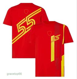 Polos pour hommes F1 Formule 1 Costume de course Team Fan T-shirt Hommes à manches courtes Vêtements de travail de voiture Agrandi Personnalisable XGLF