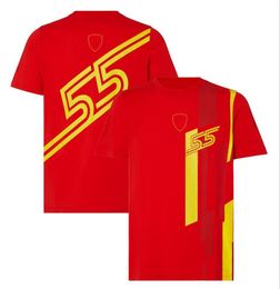 Polos pour hommes F1 Formule 1 Costume de course Team Fan T-shirt Hommes à manches courtes Vêtements de travail de voiture Agrandi Personnalisable I47P
