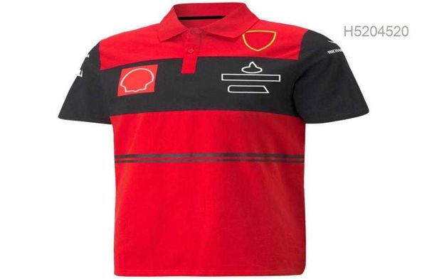 Polos pour hommes F1 Nouvelle combinaison de course d'équipe Polo à col rond Veste F1 Officielle Même Personnalisable 6ezc