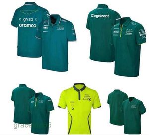 Polos pour hommes F1 Racing Polo Shirt Summer Team T-shirt à manches courtes avec Lzob personnalisable