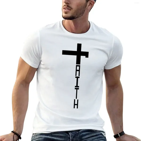 Polos pour hommes T-shirt Faith Cross pour un garçon Vêtements mignons Tees Tops Hommes