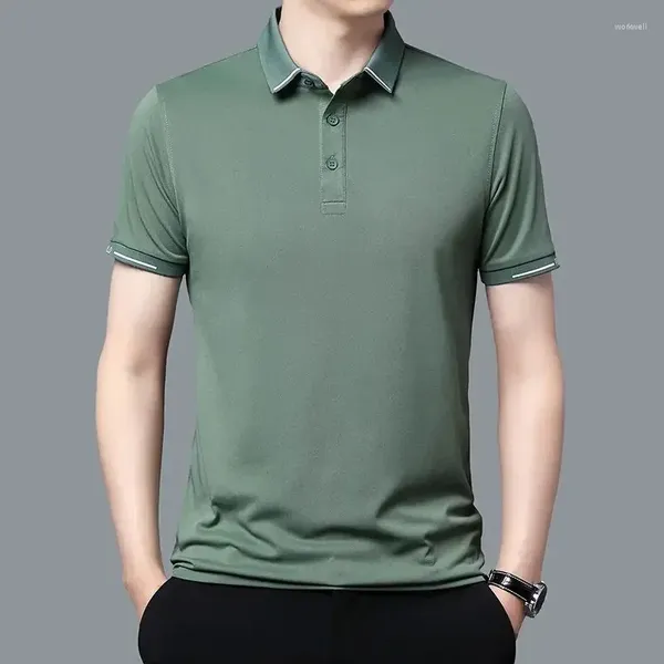 Polos de la mode masculine Men de polo à manches courtes à manches solides