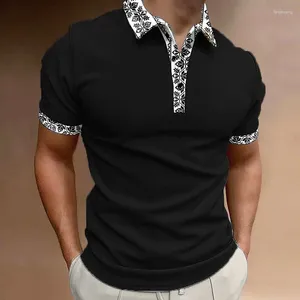 Polos de polos Polos pour hommes 3d couleur unie imprimée en vrac surdimensionné pour hommes Vêtements d'été décontracté à manches courtes