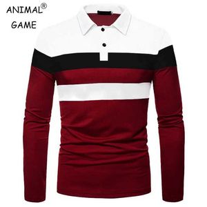 Polo's voor herenmode heren met lange mouwen Polo shirt splitsen T -shirt Business rimpel resistent straatkleding Casual ademende top 5xl Q240509