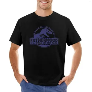 Polo's voor heren Vaderschap is een wandeling in het park T-shirt Esthetische kleding Zwarte T-shirts voor heren