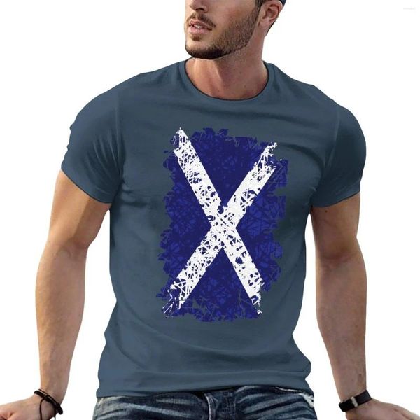 Polos pour hommes drapeau de l'écosse T-shirt surdimensionné garçons blancs personnalisés T-shirt à séchage rapide pour hommes