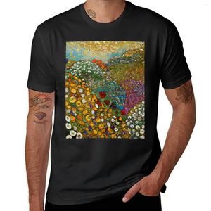 Jardin de fleurs de polos masculin - T-shirt Gustav Klimt Blacks surdimensionnés Vêtements mignons Tops d'été Mens et hauts t-shirts