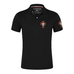 Herenpolo's Voetballer Portugal Heren Zomer Ademend Effen kleur Poloshirts Afdrukken Korte mouw Comfortabele tops Kleding 230311