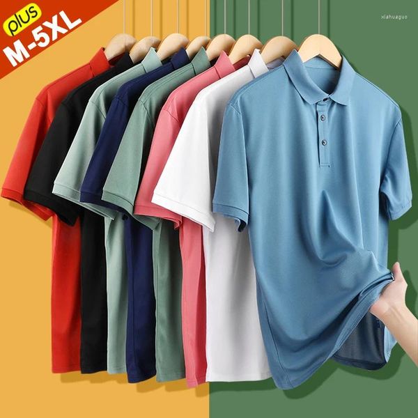 Polos Freee Ship Camping Polo Polo Men Tops Summer Tshirts masculin Cool Basic Father Day Tee Tee Plus taille 4xl 5xl Vêtements