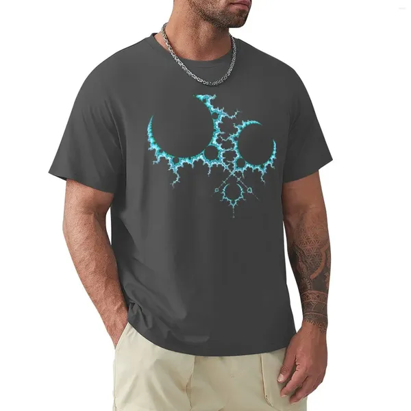 Polos para hombre, camiseta con diseño Circular Frost Fractal, camisetas pesadas, camisetas negras de verano, camiseta superior para hombre