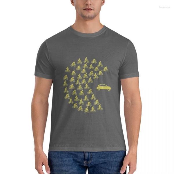 Polos pour hommes Funny Bicycle Eat Car Shirt T-shirt ajusté Graphics T Hippie Vêtements pour hommes T-shirt noir Tops d'été