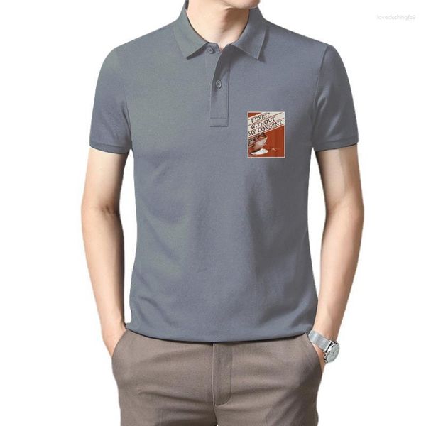 Polos para hombres divertidos, existen sin mi consentimiento, las camisetas de la rana de algodón streetwear de manga corta regalos de cumpleaños estilo camiseta de estilo de verano ropa para hombres