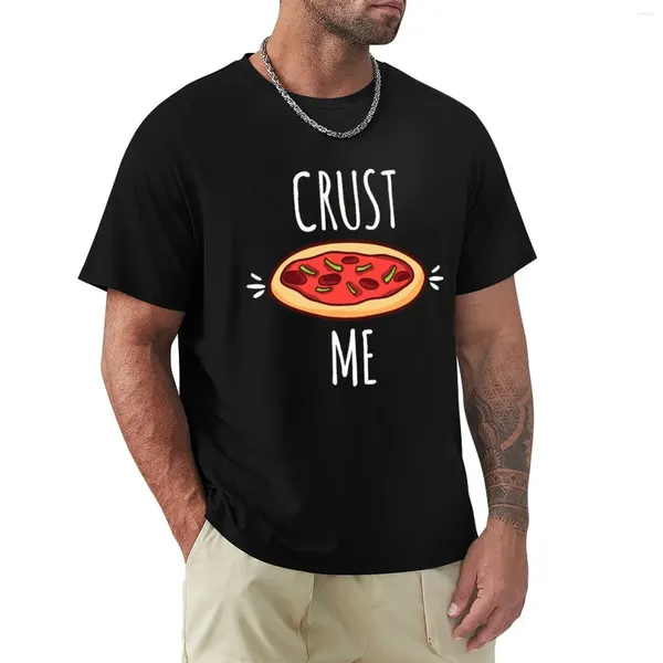 Polos Mentes Shirts de pizza Funny Pizza Crust Me for Lovers Party Clothing T-shirt Edition Sports Fan Graphics Mens T
