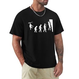 Polos pour hommes drôle escalade évolution t-shirt t-shirt à manches courtes personnalisé t-shirt hommes chemises unies 230703
