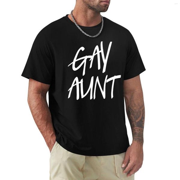 Polos pour hommes T-shirt de tante gay T-shirts drôles Hauts mignons Poids lourd Concevez vos propres hommes blancs unis