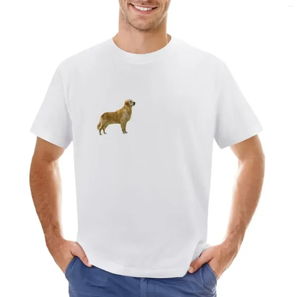 Polos pour hommes T-shirt géométrique Golden Retriever Plus Taille Tops Mode coréenne Vêtements pour hommes