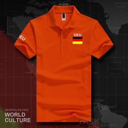 Polos pour hommes Allemagne Deutschland Chemises Hommes Manches courtes Marques blanches imprimées pour le pays 2022 Cotton Nation Team Flag FashionMen's Men'sMen'