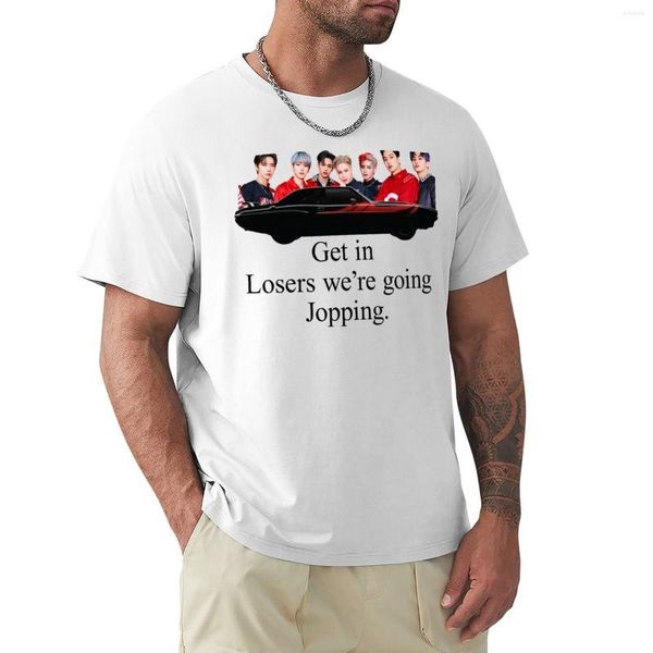Polos pour hommes Get In Losers T-shirt à manches courtes T-shirt Vêtements esthétiques Garçons T-shirts Chemise surdimensionnée Hommes