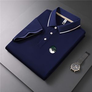 Polo's Golfshirt voor heren Quickdrying Ademend bedrijf Polo Zomer Hoogwaardige Kort Kwaliteit Korte mouw Top Malbon Wear T -shirt 23 114