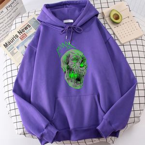 Heren Polo's Green Mutant Zombie Skelet Hoodies Mens Unieke Zachte Sweatshirt Veelzijdige O-hals Kleding Klassieke Oversized Hoodie Voor Mannen 230629