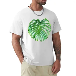 Polos pour hommes Feuilles tropicales vertes VI T-Shirts Tops T-shirts noirs pour hommes Pack