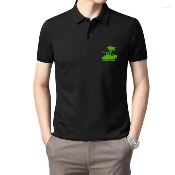 Polos pour hommes Greenpeace Green Peace Organization Symbole Logo Noir Blanc T-shirt XS-3XL (1)