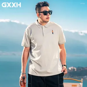 Polos Gxxh Mode de mode grande taille Jour de cartographie décontractée Polo Polo Polo Summer Summer Half-Sheeve Top Male