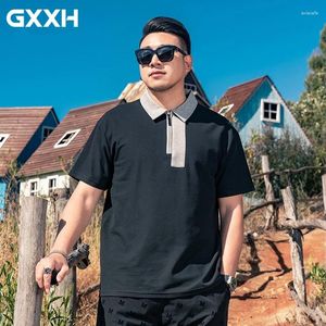 Polos pour hommes gxxh grands vêtements 7xl American Trendy Brand Zipper Polo Summer Malf Masteved Beau revers décontracté lâche Mâle