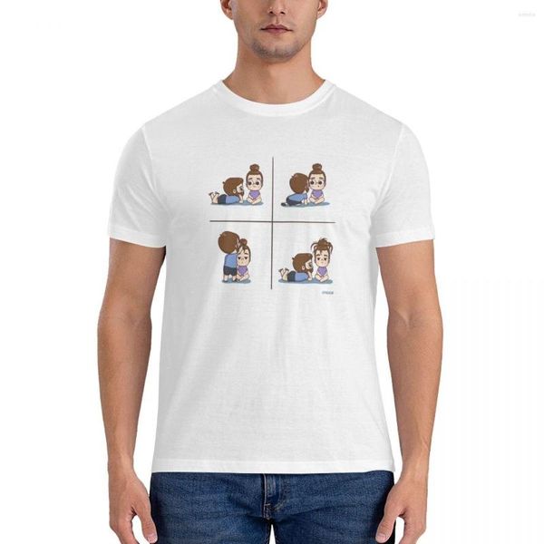 Polos pour hommes Coiffure T-shirt classique Mode coréenne Hauts mignons en coton pour hommes