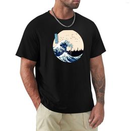 Herenpolo's Hannover Kanagawa Wave T-Shirt Edition T-shirt Grafisch Sneldrogend Anime Zwart T-shirts voor heren