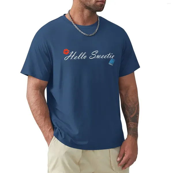 Polos pour hommes Hello Sweetie T-shirt personnalisé T-shirts Edition Chemise drôle Black Men Graphic
